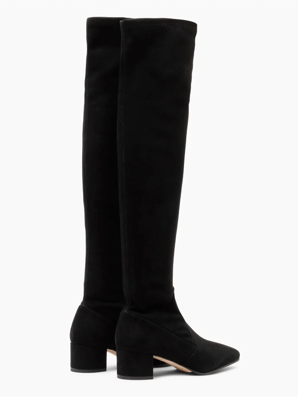 Parallèle Paris France Black Marguerite Suede Over Knee Boots US 6.5 UK 4.5 Luxe